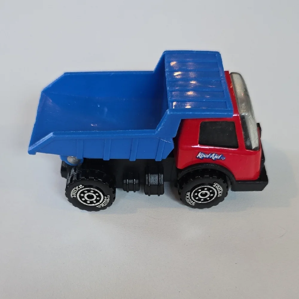 Kool-Aid Red and Blue Toy Dump Truck - Rare Find